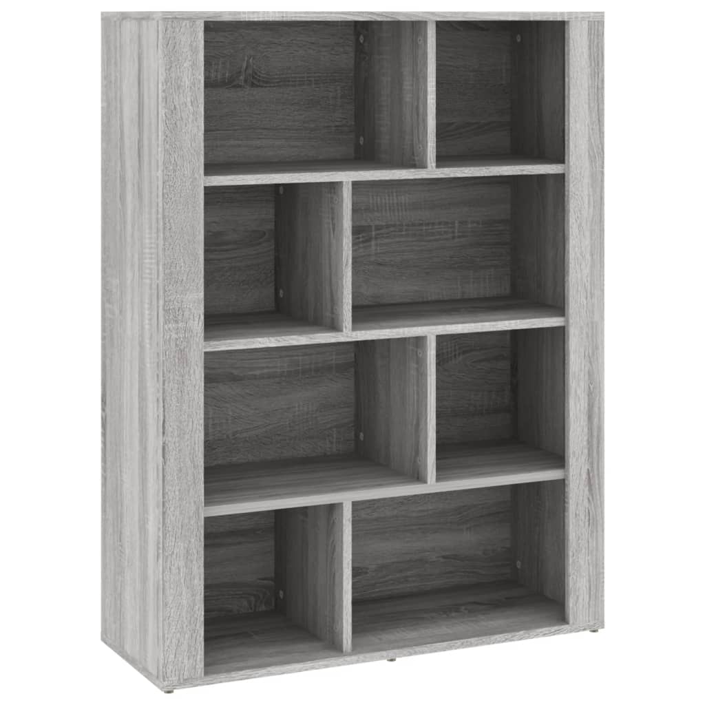 vidaXL Aparador de madera contrachapada gris Sonoma 80x30x106 cm