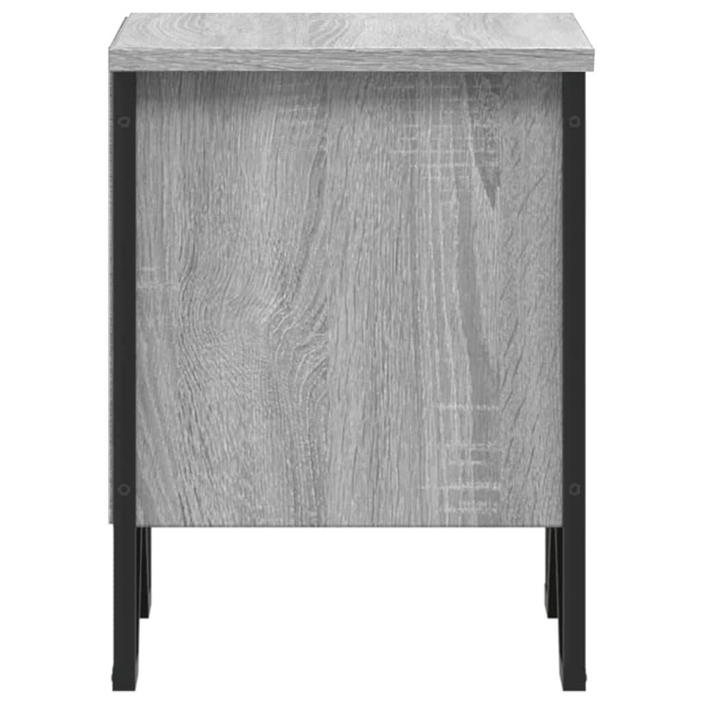 vidaXL Mesitas de noche 2 uds madera ingeniería gris Sonoma 40x30x40cm