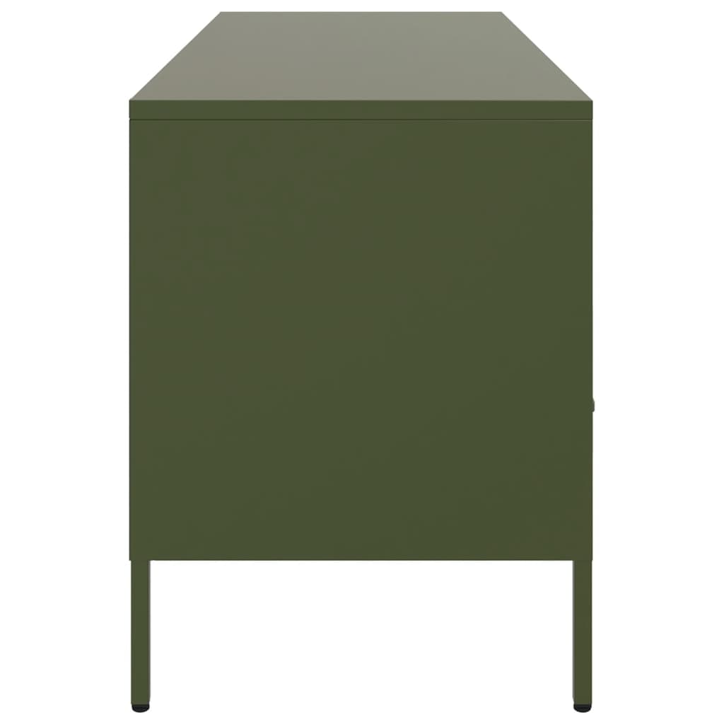 vidaXL Mueble para TV acero verde oliva 100,5x39x50,5 cm