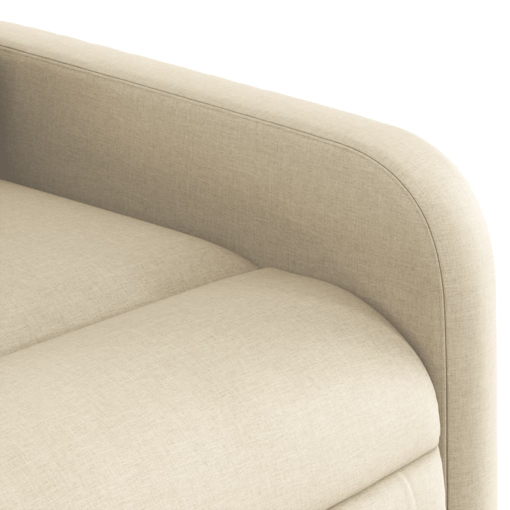 vidaXL Sillón reclinable de tela crema