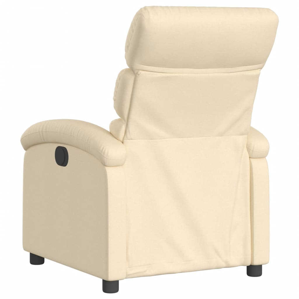 vidaXL Sillón reclinable de tela crema