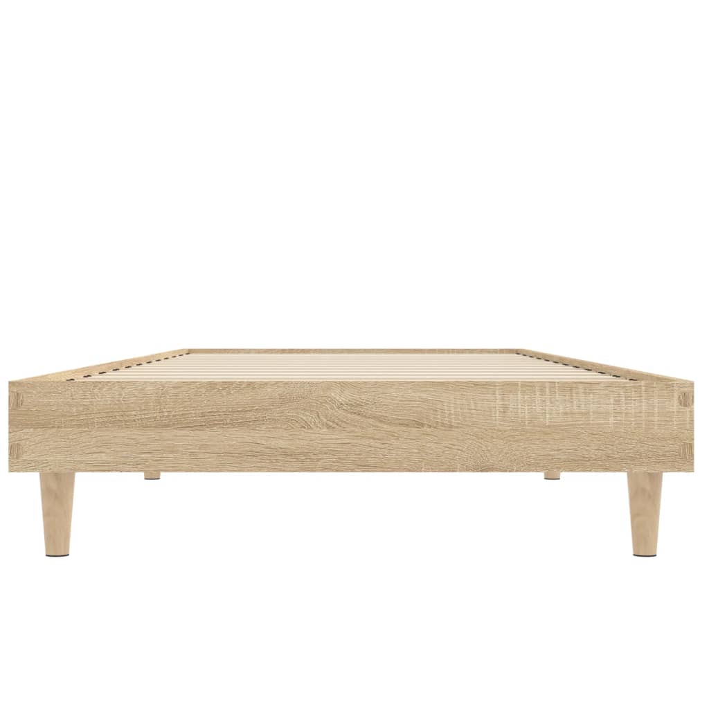 vidaXL Estructura de cama sin colchón madera roble Sonoma 75x190 cm