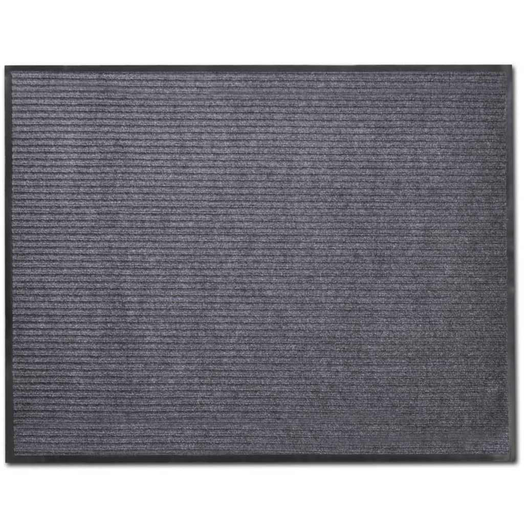 vidaXL Alfombra de entrada PVC gris 90x120 cm