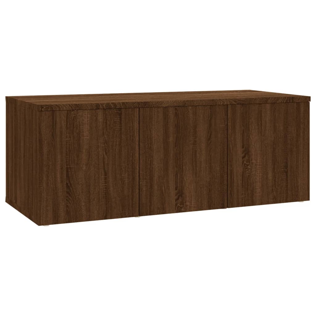 vidaXL Mueble TV madera contrachapada color marrón roble 80x34x30 cm