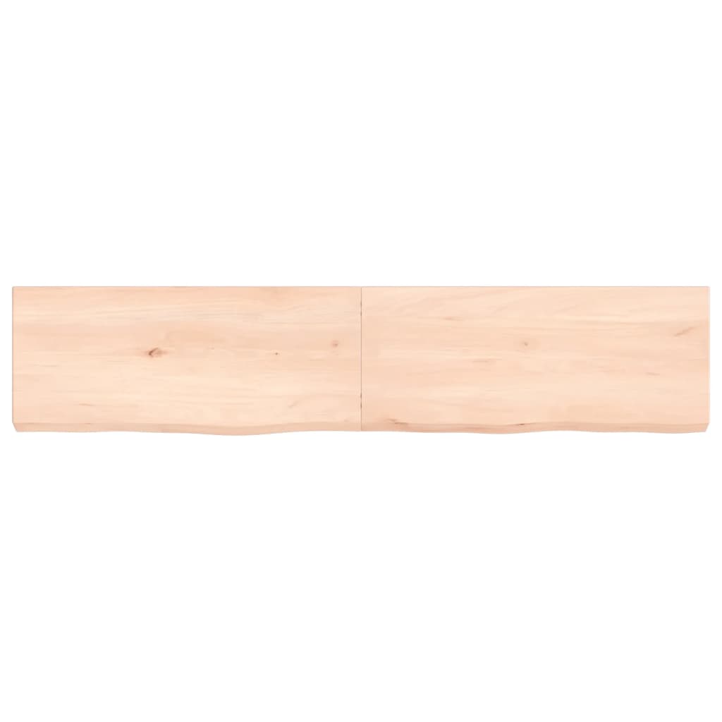 vidaXL Encimera de baño madera maciza sin tratar 140x30x(2-6) cm