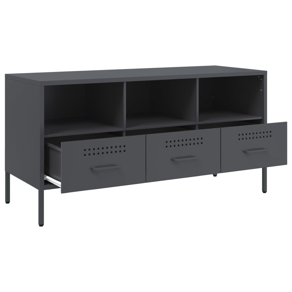 vidaXL Mueble para TV acero gris antracita 100,5x39x50,5 cm