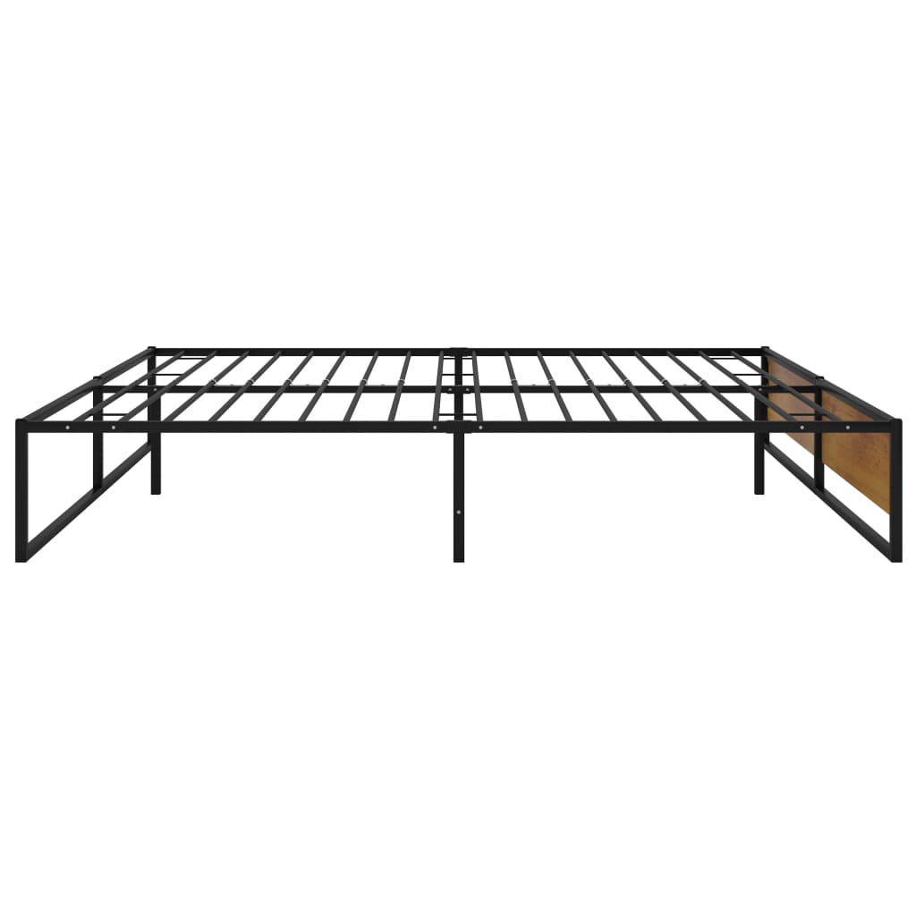 vidaXL Estructura de cama sin colchón metal negro 160x200 cm