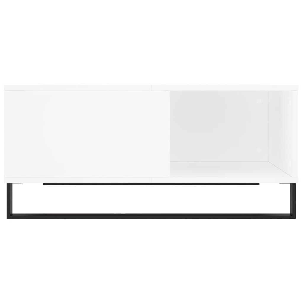 vidaXL Mesa de centro madera contrachapada blanco 80x80x36,5 cm