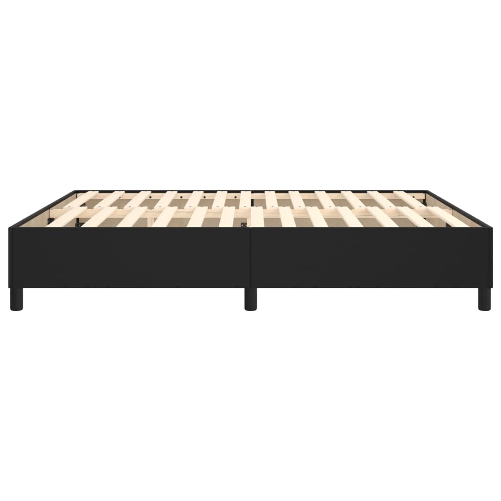 vidaXL Estructura de cama de cuero sintético negro 160x200 cm