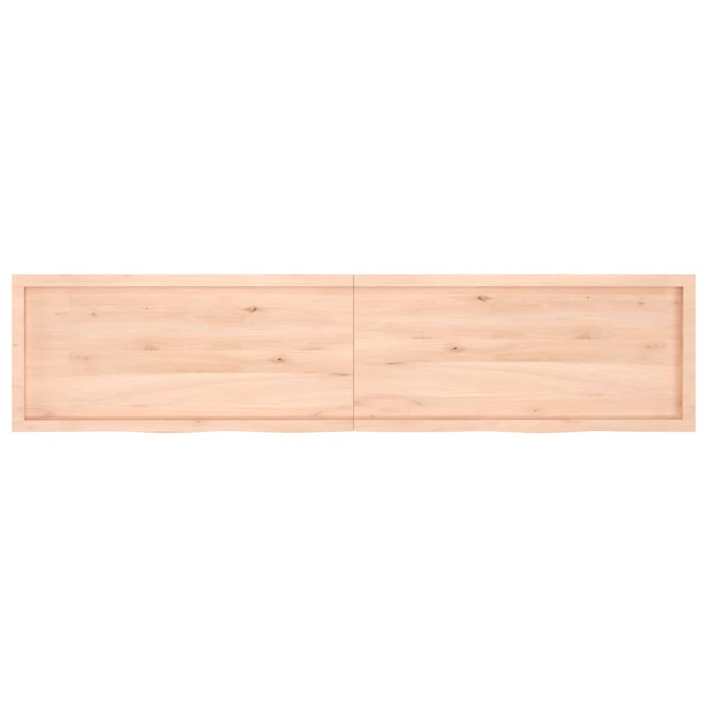 vidaXL Tablero de mesa madera maciza roble sin tratar 220x50x(2-6) cm