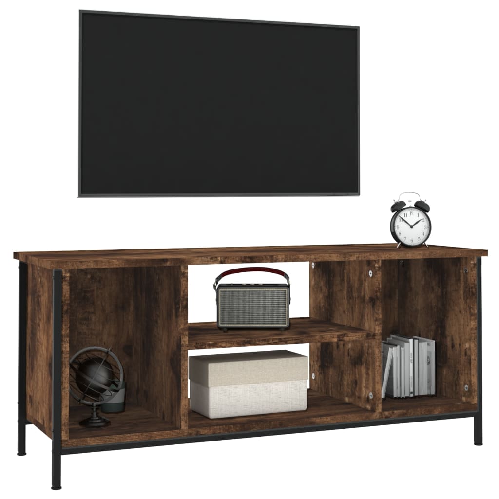 vidaXL Mueble para TV madera contrachapada roble ahumado 102x35x45 cm