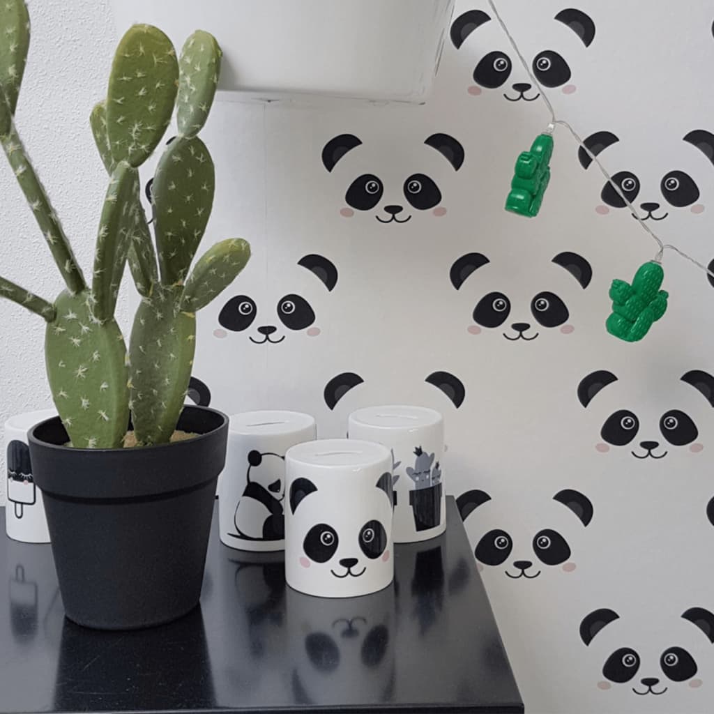 Noordwand Papel de pared Fabulous World Panda blanco