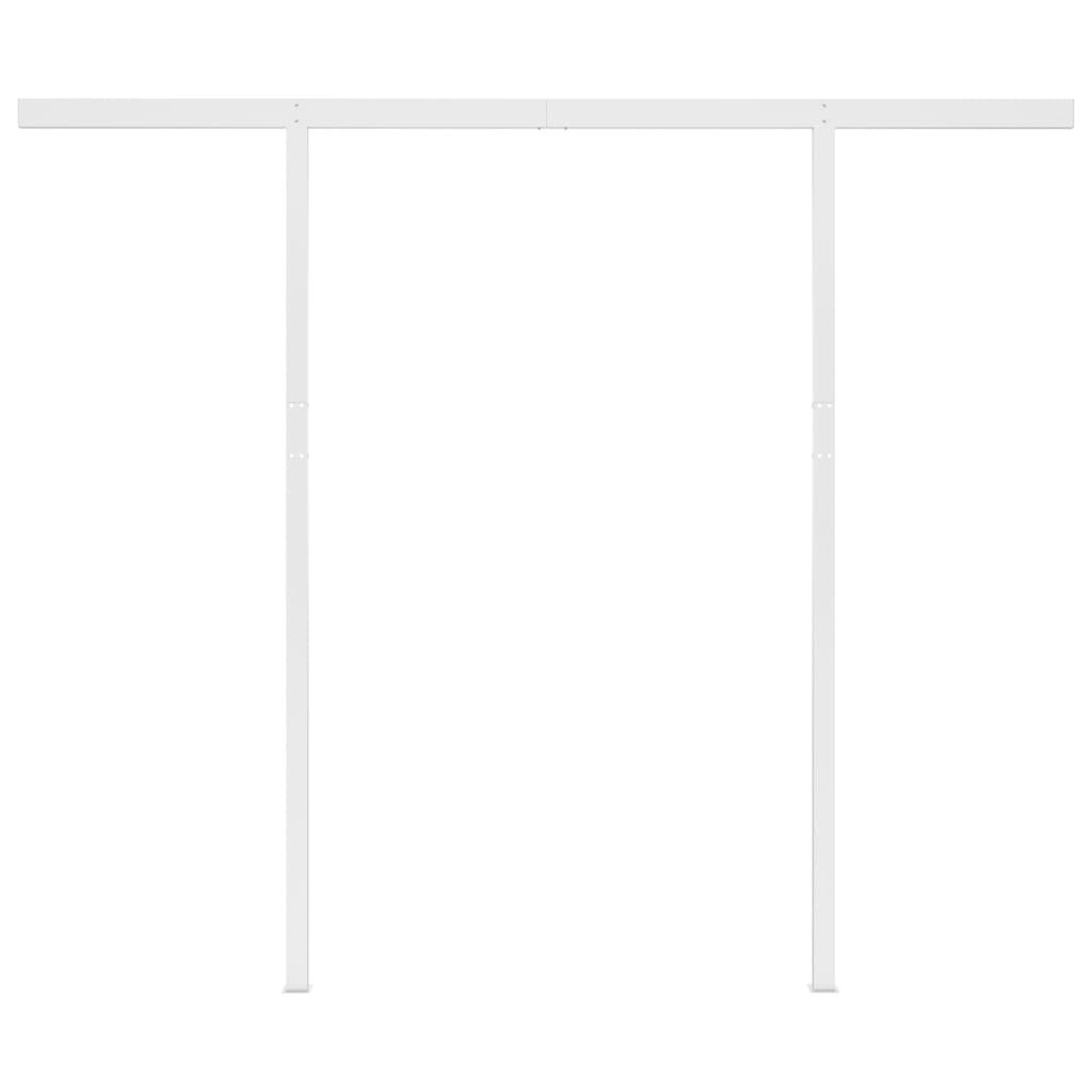 vidaXL Toldo retráctil manual con postes gris antracita 3,5x2,5 m