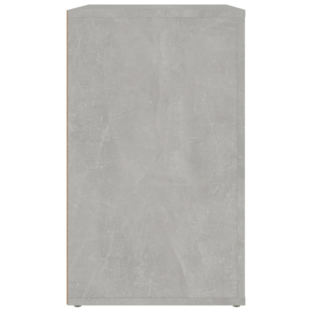 vidaXL Mesita de noche madera contrachapada gris hormigón 50x36x60 cm