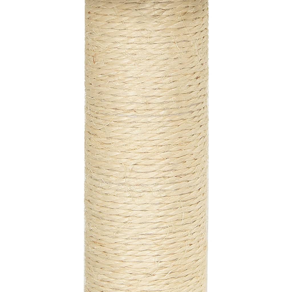 vidaXL Rascador para gatos con postes de sisal color crema 155 cm