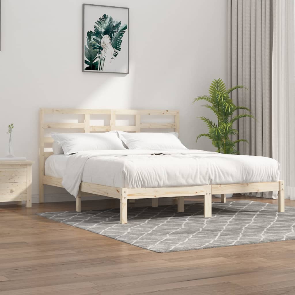 vidaXL Estructura de cama sin colchón madera maciza 180x200 cm