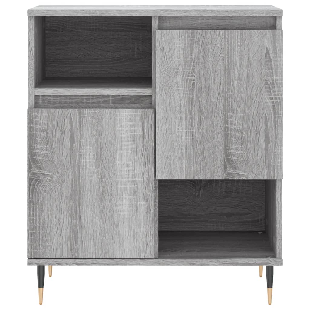 vidaXL Aparadores 3 uds madera contrachapada gris Sonoma