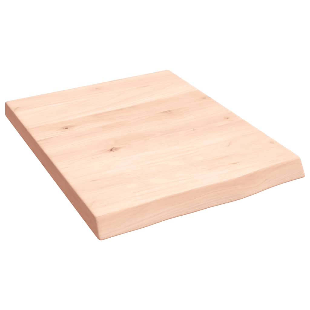 vidaXL Encimera de baño madera maciza sin tratar 40x50x(2-4) cm