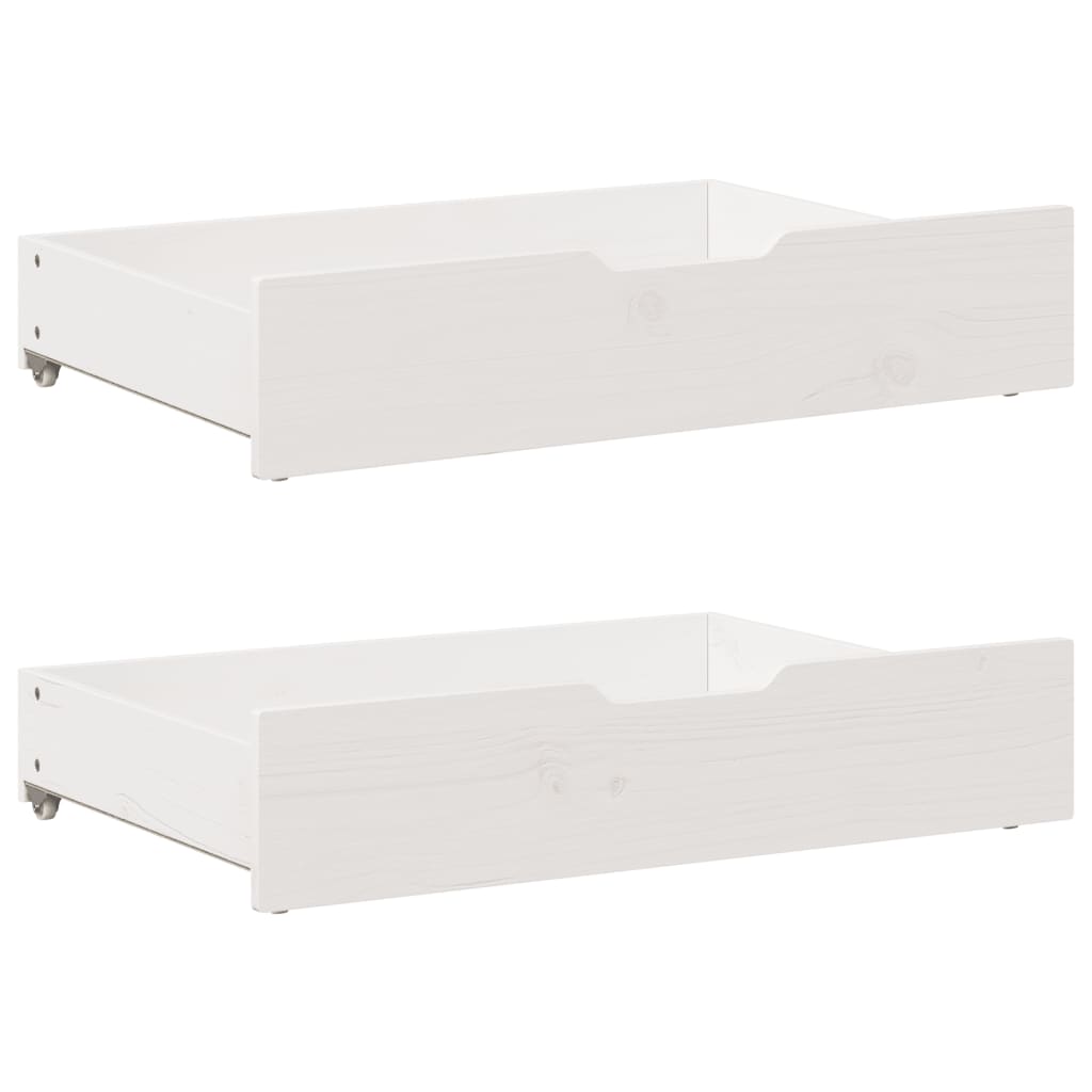 vidaXL Estructura de cama sin colchón madera maciza blanca 75x190 cm