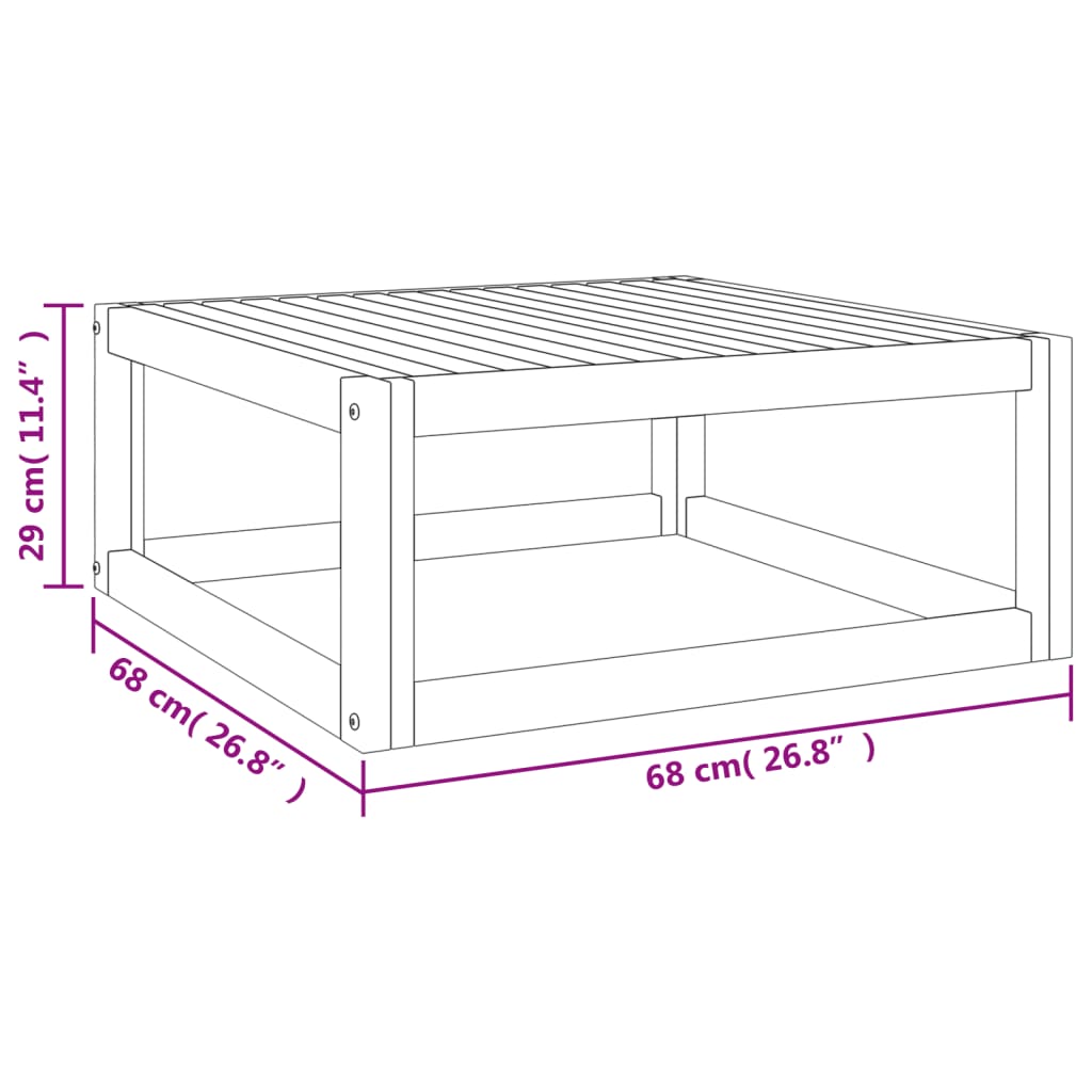 vidaXL Juego muebles de jardín 7 piezas madera maciza y cojines verdes