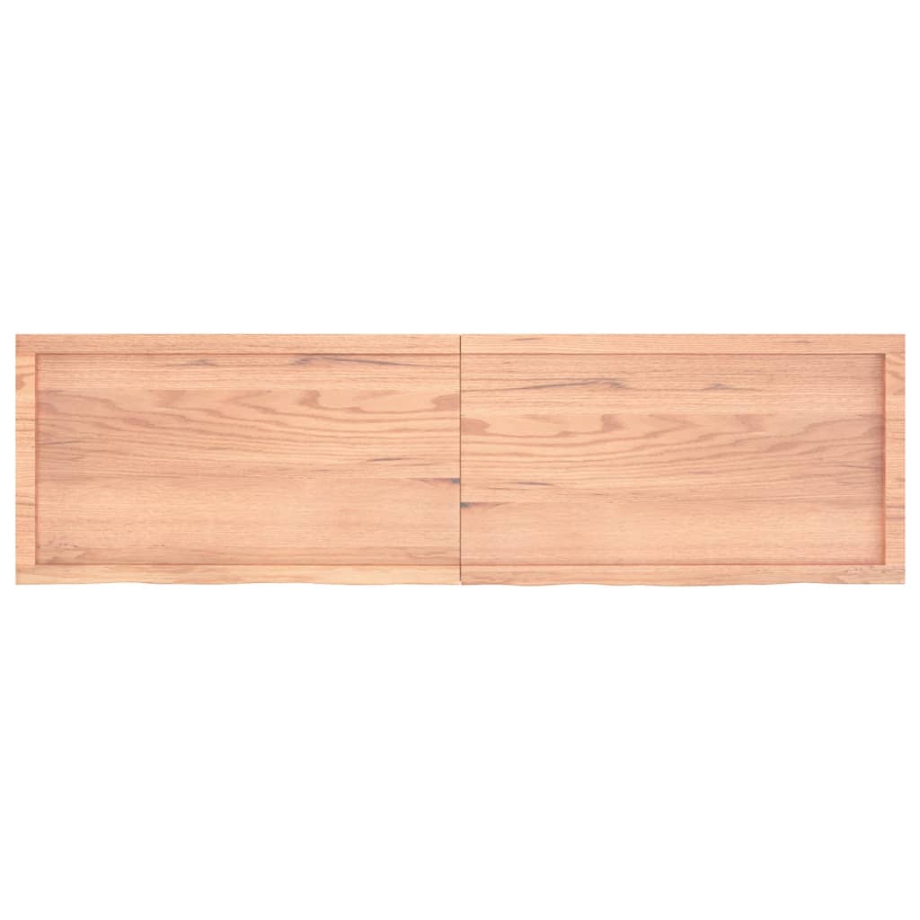 vidaXL Encimera baño madera maciza tratada marrón claro 180x50x(2-6)cm