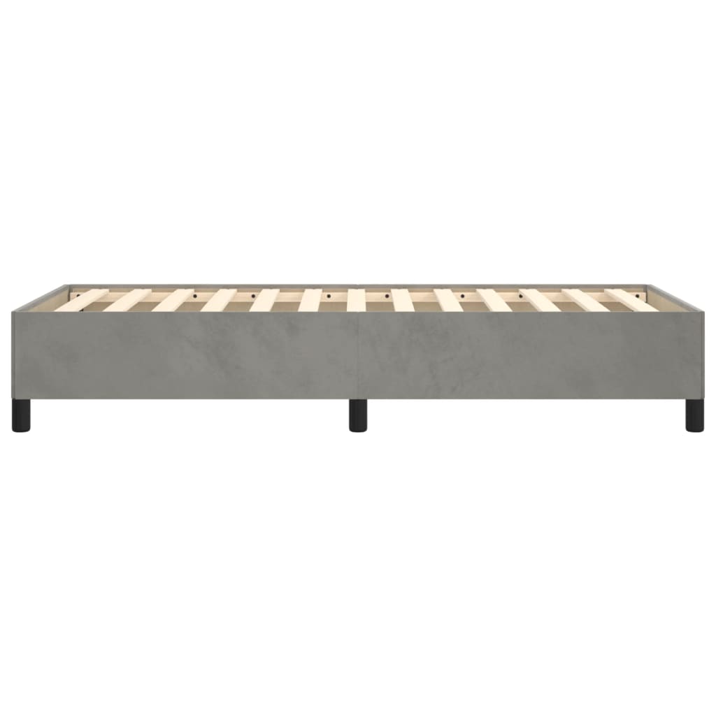 vidaXL Estructura de cama sin colchón terciopelo gris claro 100x200 cm