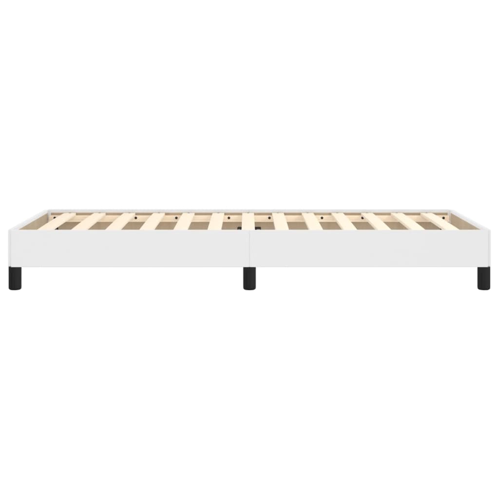 vidaXL Estructura de cama cuero sintético blanco 90x190 cm