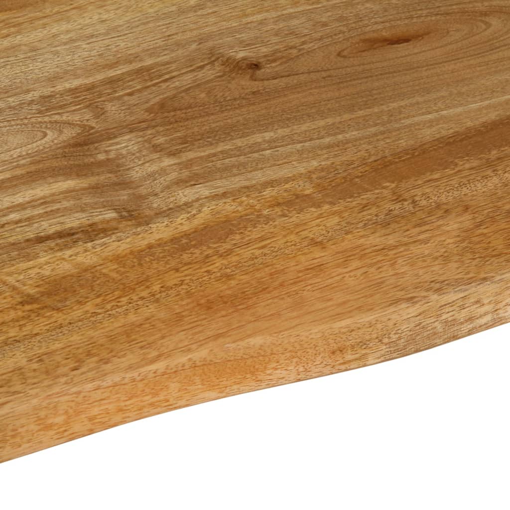 vidaXL Tablero de mesa borde natural madera maciza mango 90x80x2,5 cm