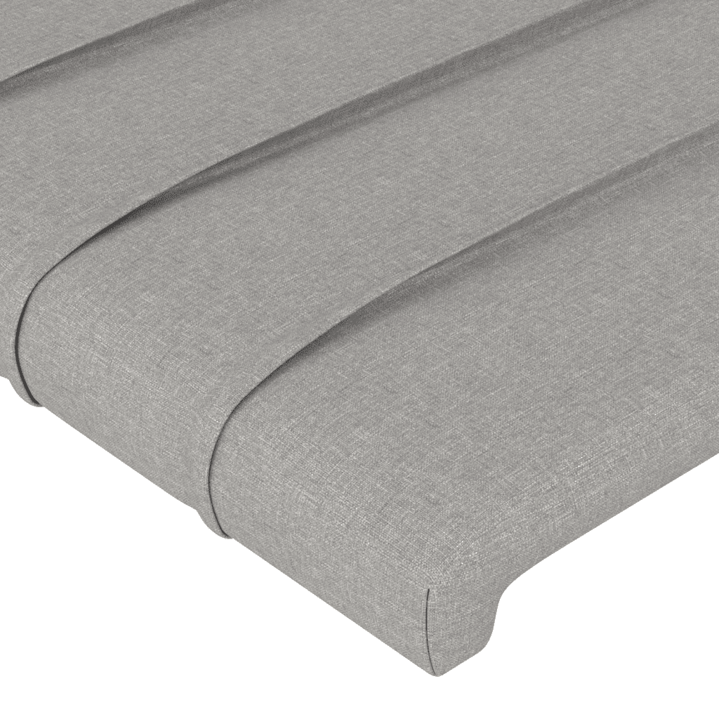 vidaXL Cama box spring con colchón tela gris claro 180x200 cm