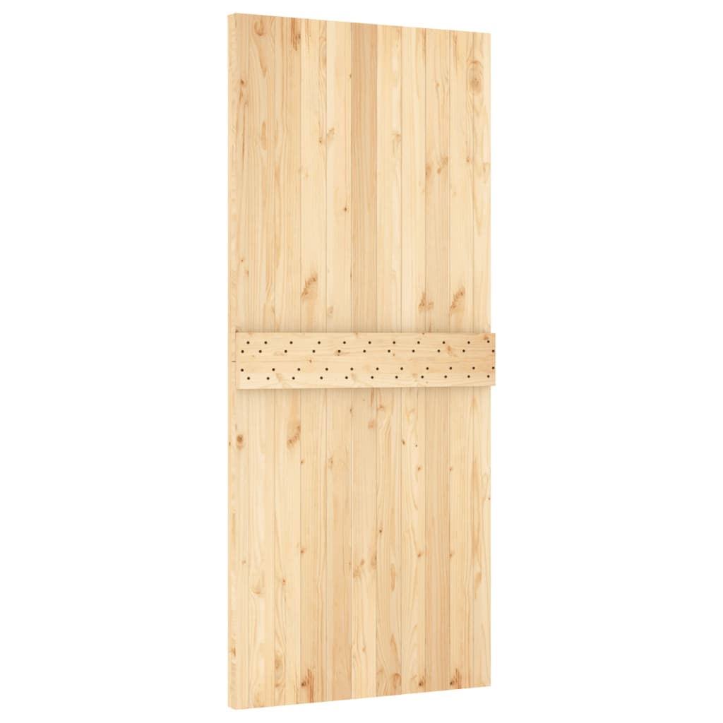 vidaXL Puerta corredera con herrajes madera maciza de pino 90x210 cm