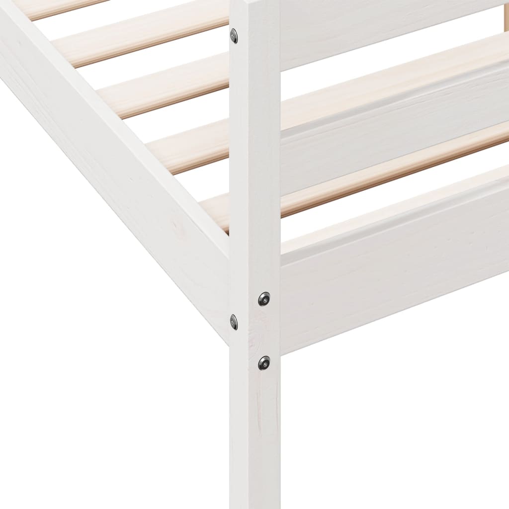 vidaXL Estructura de cama sin colchón madera de pino blanca 140x200 cm