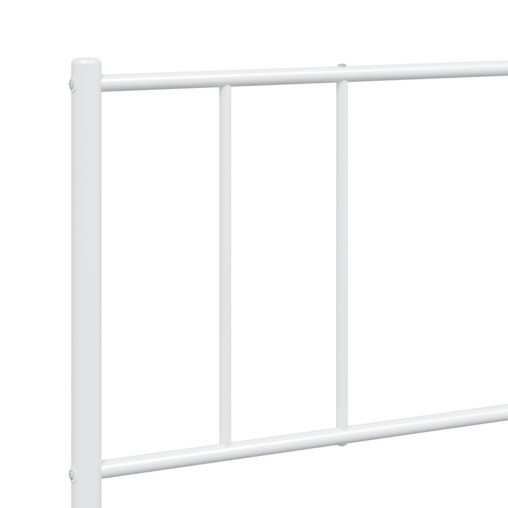 vidaXL Estructura cama sin colchón con estribo metal blanco 183x213 cm