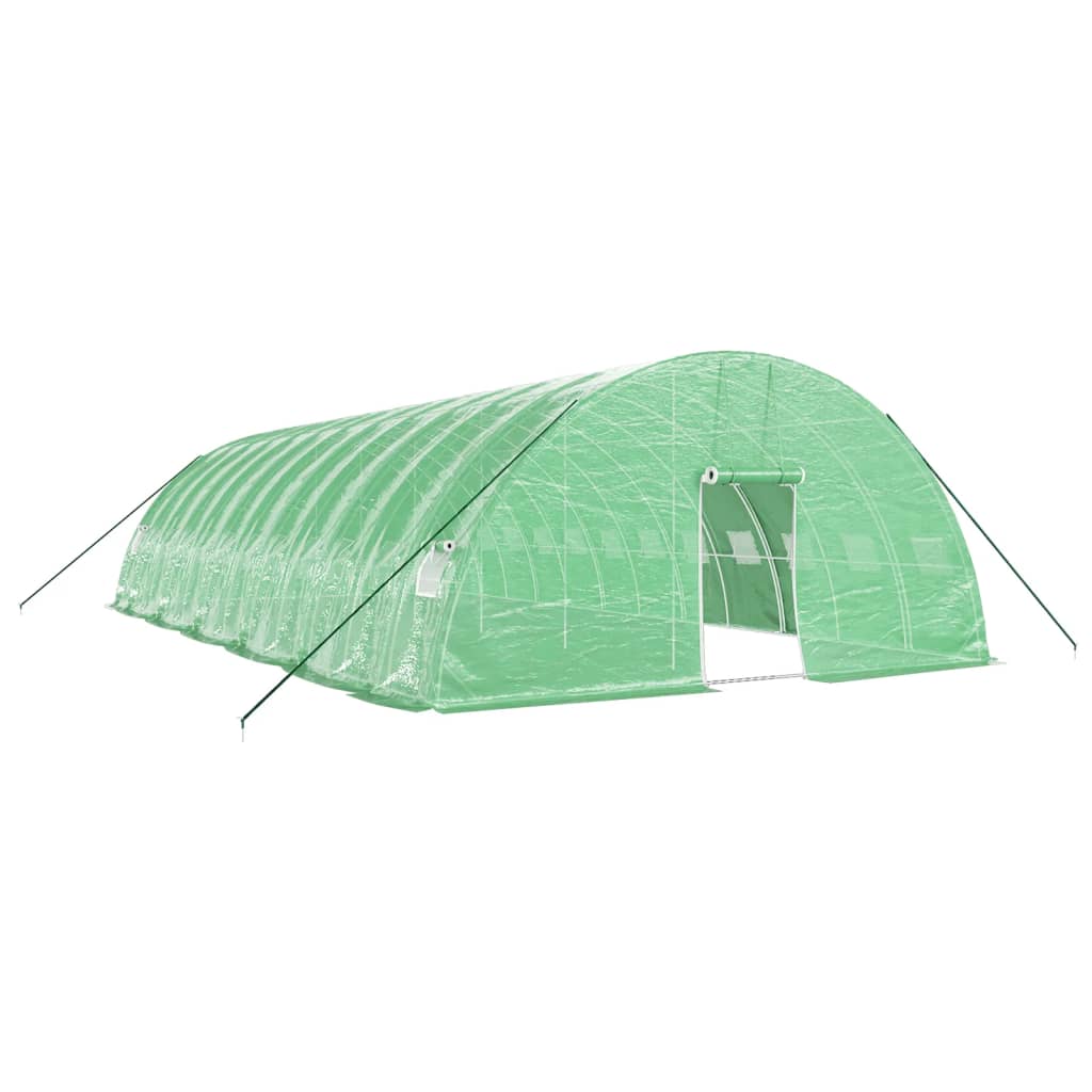 vidaXL Invernadero con estructura de acero verde 72 m² 12x6x2,85 m