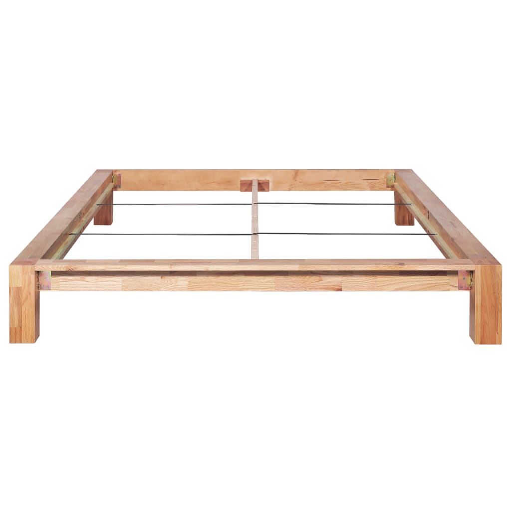 vidaXL Estructura de cama sin colchón madera maciza roble 160x200 cm