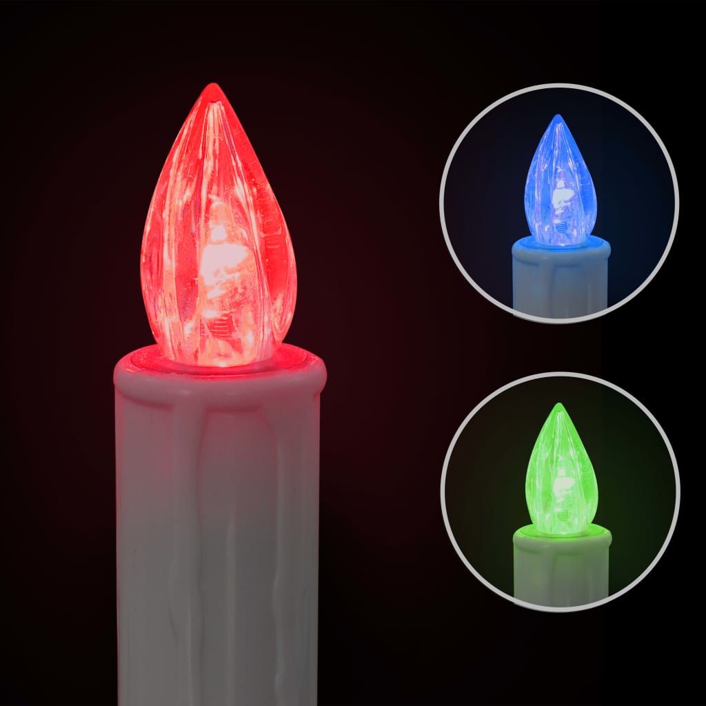 vidaXL Velas LED inalámbricas de Navidad mando distancia 30 uds RGB