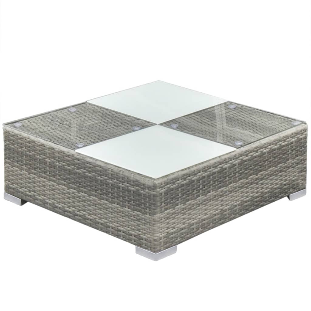 vidaXL Set de muebles de jardín 6 pzas y cojines ratán sintético gris