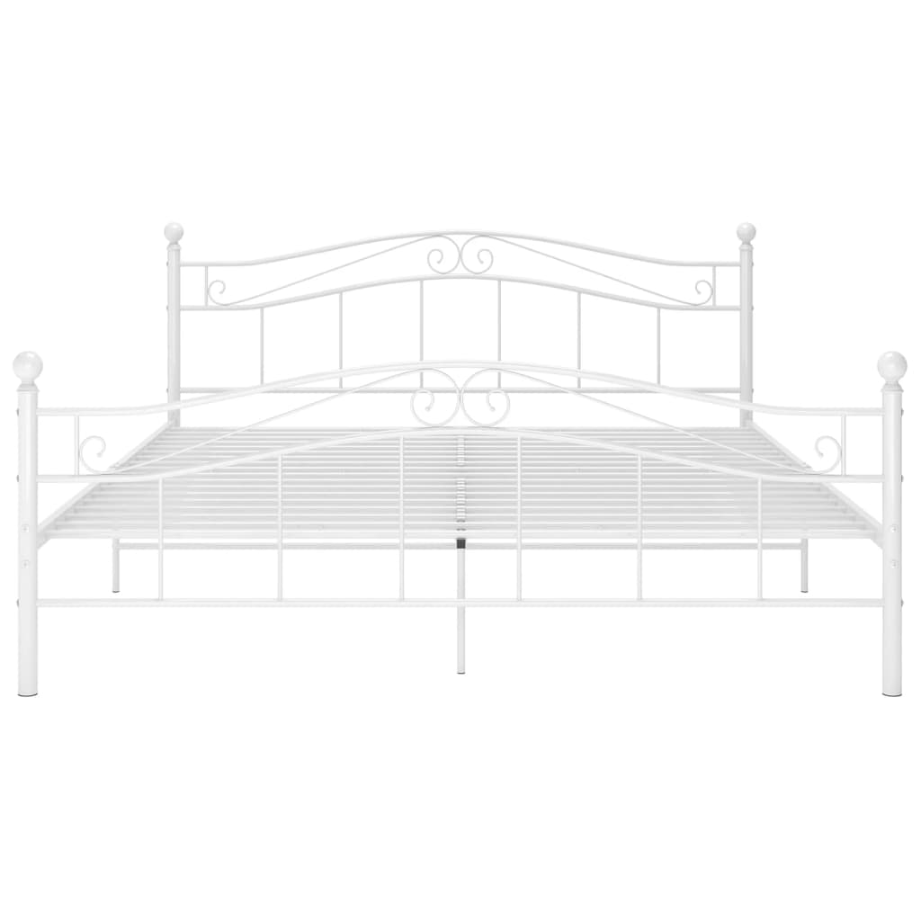 vidaXL Estructura de cama de metal blanca 160x200 cm