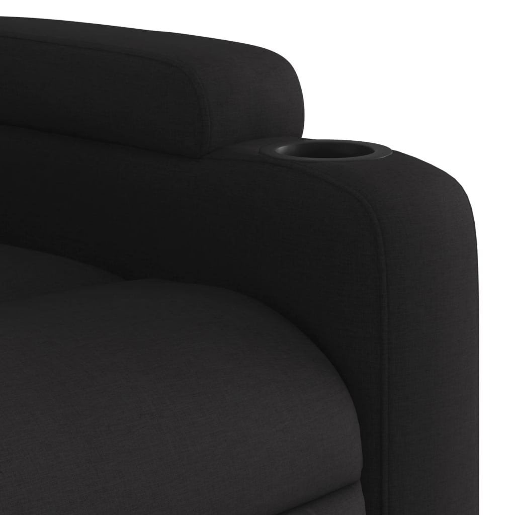 vidaXL Sillón reclinable de tela negro