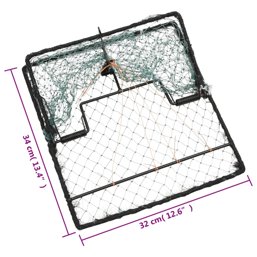 vidaXL Trampa para pájaros acero verde 34x32 cm