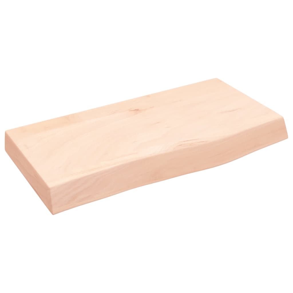 vidaXL Encimera de baño madera maciza sin tratar 60x30x(2-6) cm