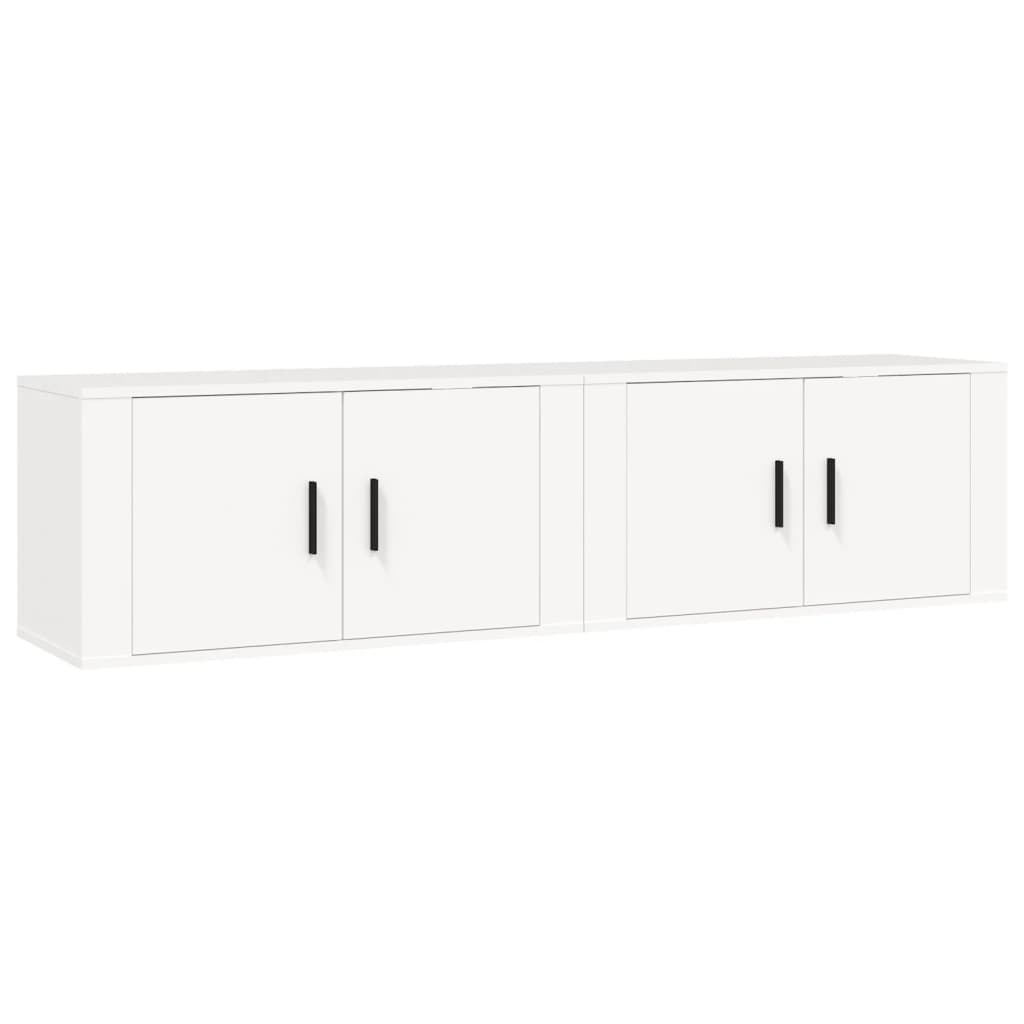 vidaXL Muebles para TV de pared 2 uds blanco 80x34,5x40 cm