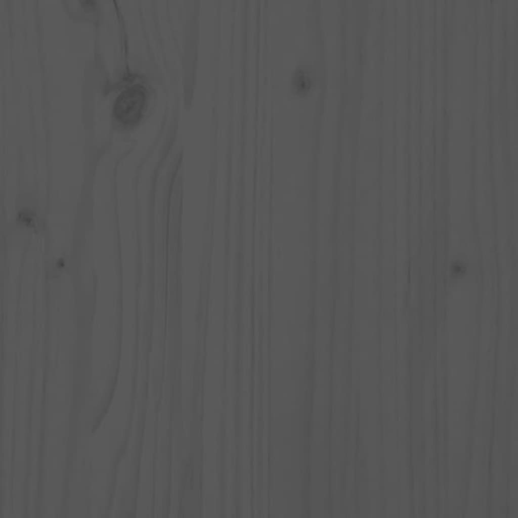 vidaXL Baúl de jardín madera maciza de pino gris 101x50,5x46,5 cm