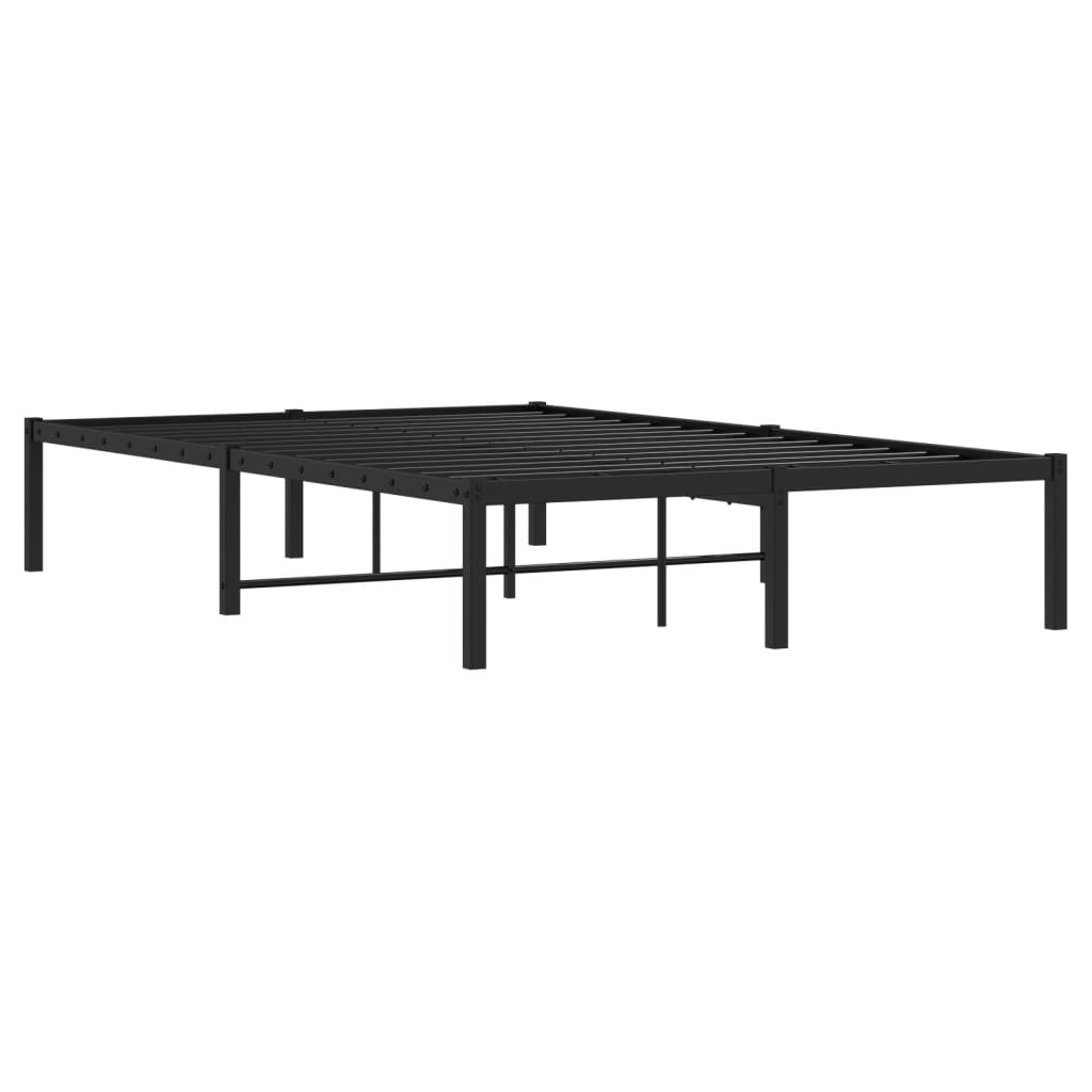 vidaXL Estructura de cama de metal negro 120x200 cm