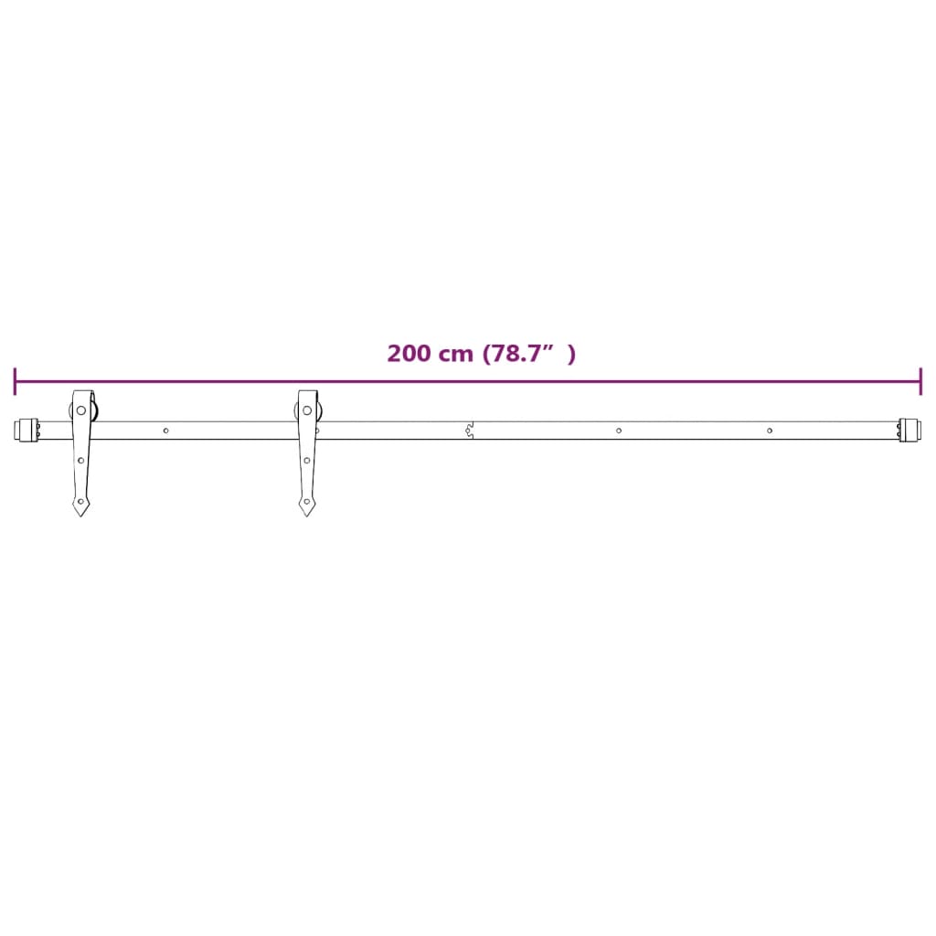 vidaXL Puerta corredera con herrajes madera maciza de pino 85x210 cm