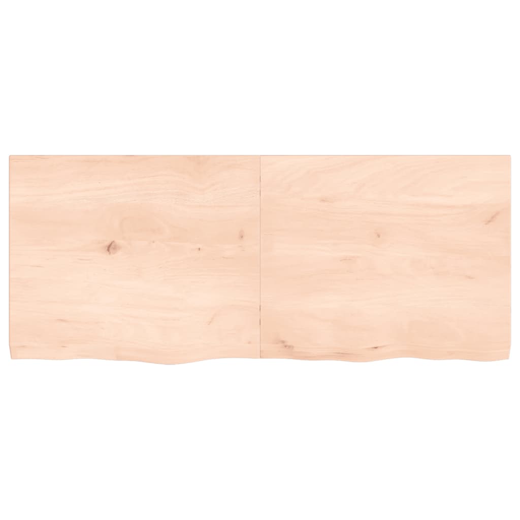 vidaXL Tablero de mesa madera maciza roble sin tratar 120x50x(2-4) cm