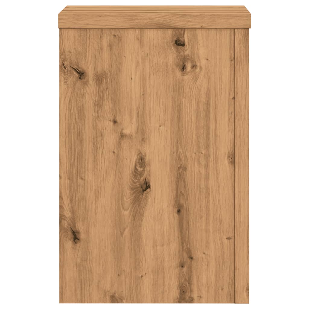 vidaXL Soportes de plantas 2 uds madera roble artisian 20x20x30 cm