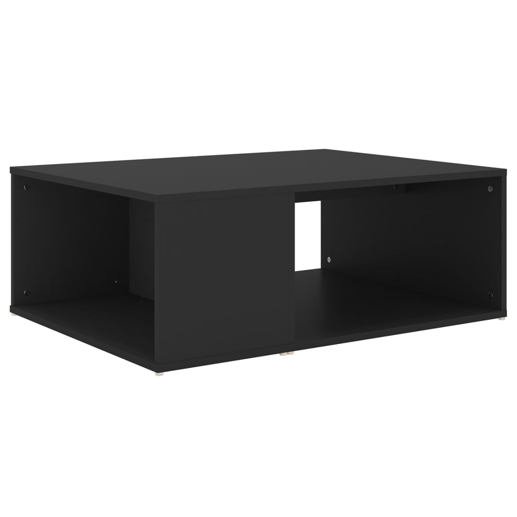 vidaXL Mesa de centro madera contrachapada negro 90x67x33 cm