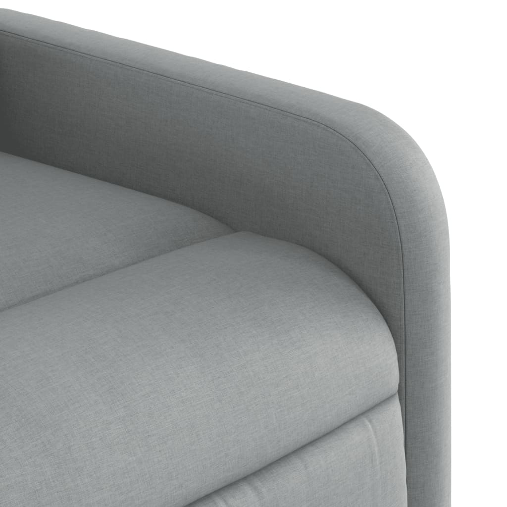 vidaXL Sillón reclinable de masaje eléctrico tela gris claro