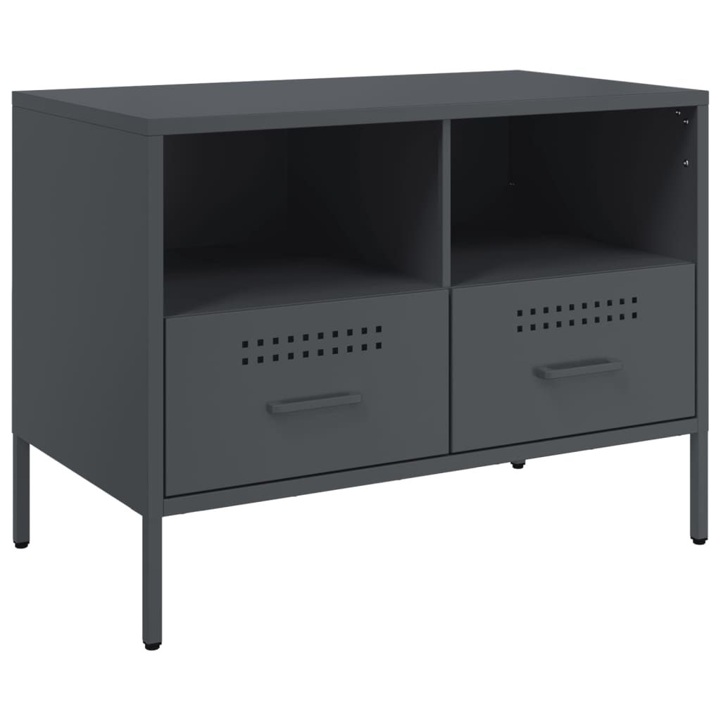 vidaXL Mueble para TV acero gris antracita 68x39x50,5 cm