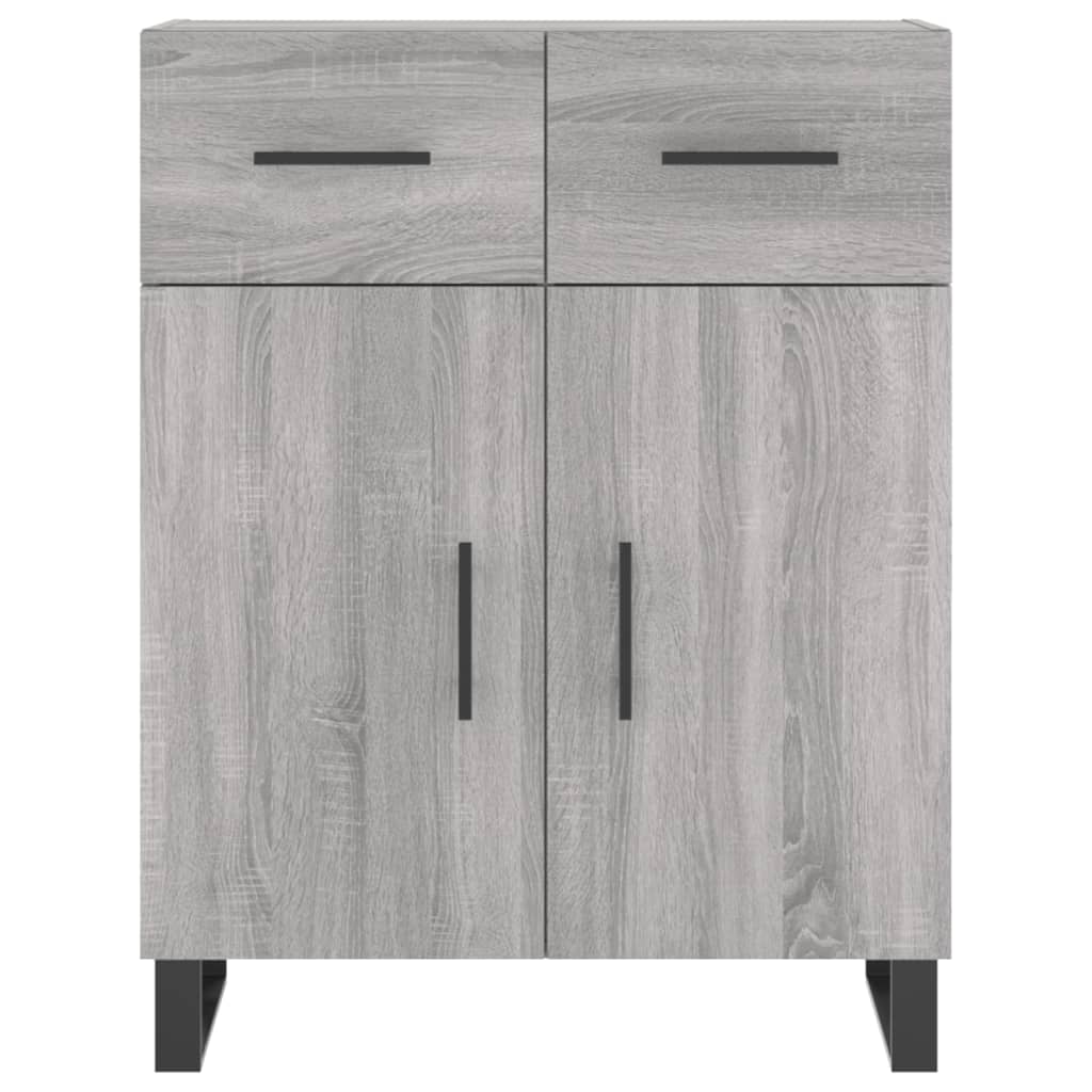 vidaXL Aparador alto madera contrachapada gris sonoma 69,5x34x180 cm